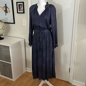 Anthropologie Cloth and Stone Distressed Blue Dress S